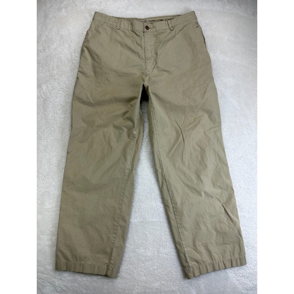 Tommy Bahama Chino Pants Mens 35 Khaki Beige Mid Rise Straight Leg Casual "Read"